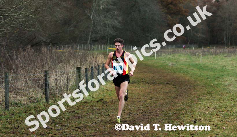 Cameron Boyek (Shildon) on his way to winning the senior men NEHL, Wallington Hall. Photo: David T. Hewitson/Sports for All Pics